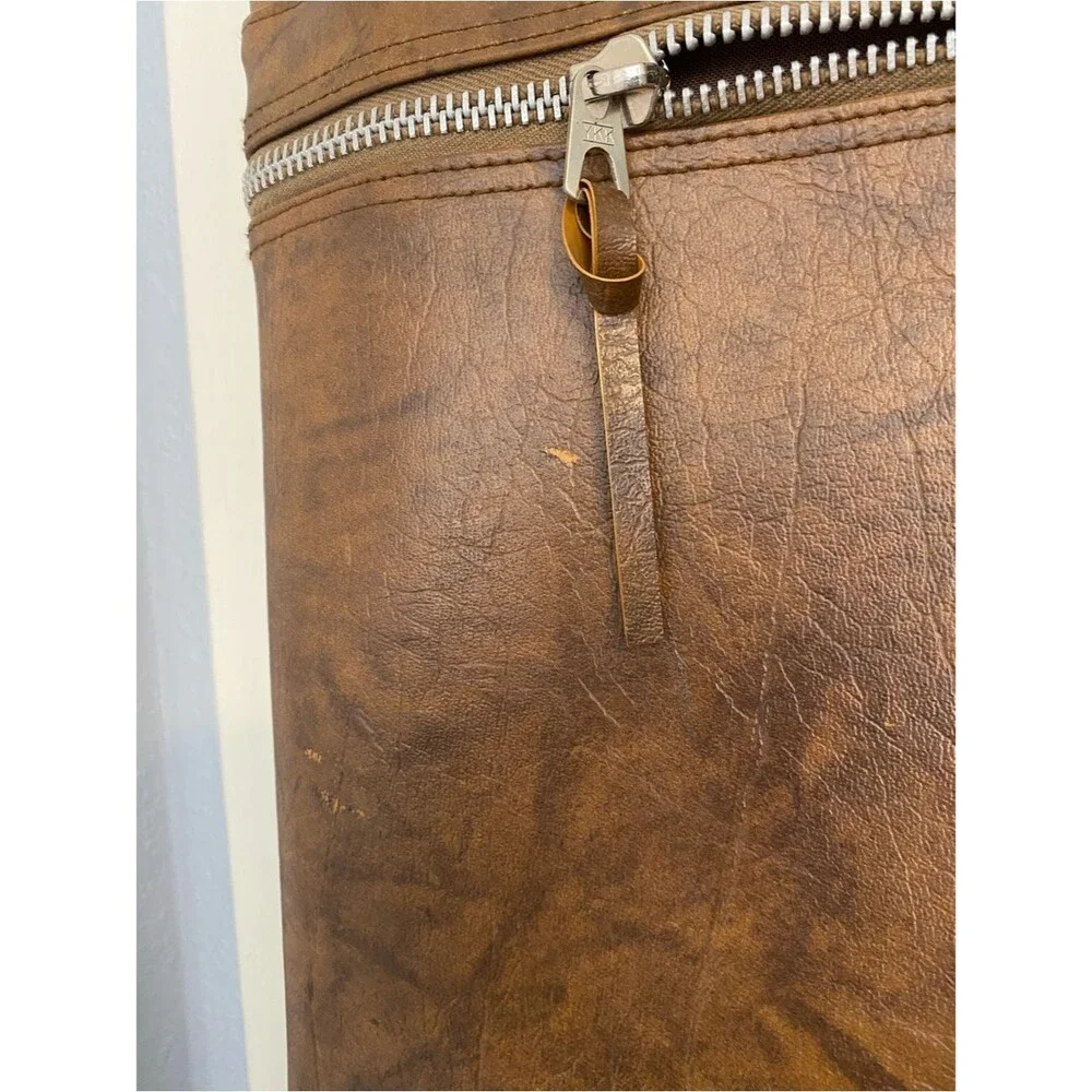Vintage 1970s American Tourister Triumph Garment Bag Faux Leather Travel Suit